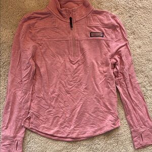 Vineyard Vines Pink Long Sleeve Polo Sweatshirt